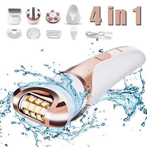 Epilator for Women,Hizek 4 in 1 Cordless Wet & Dry